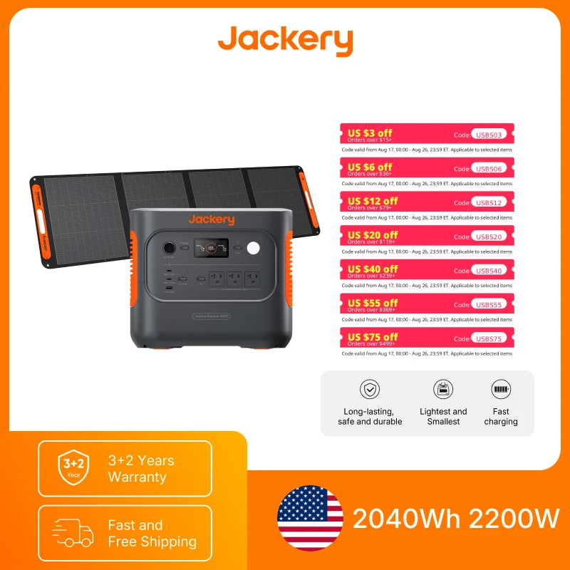 Portable Power Station with 200W Solar Panel
