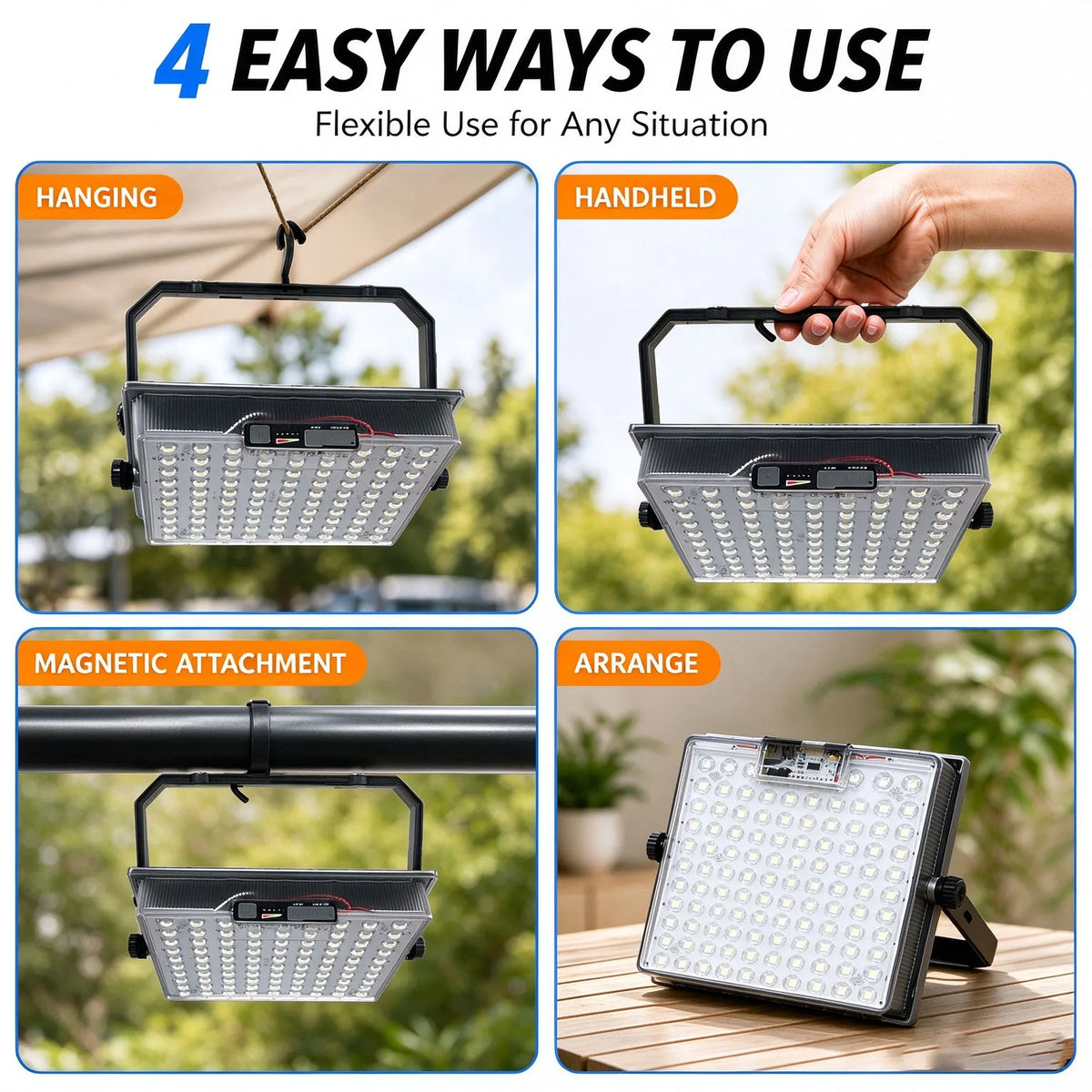 Solar LED Work Light Waterproof