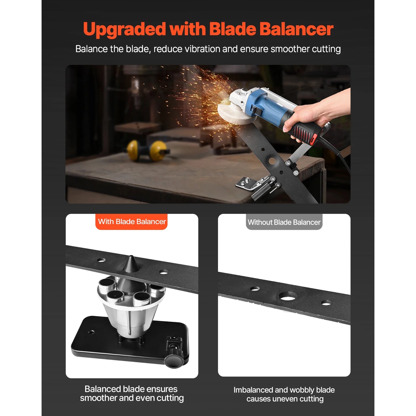 Lawn Mower Blade Sharpener Balancer 15° - 45° Adjustable