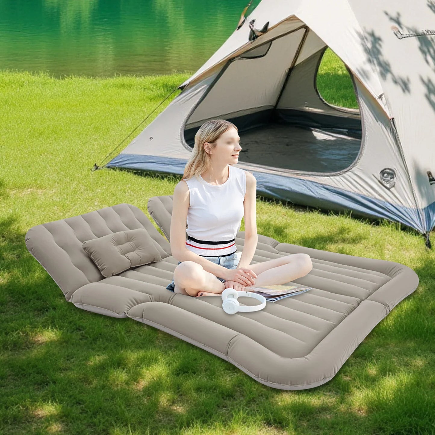 Inflatable SUV Bed for Back Seat with Electric Pump