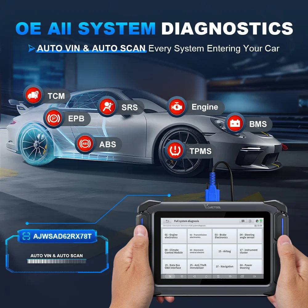 OBD2 Bi-Directional Car Diagnostic Tool Key Programmer