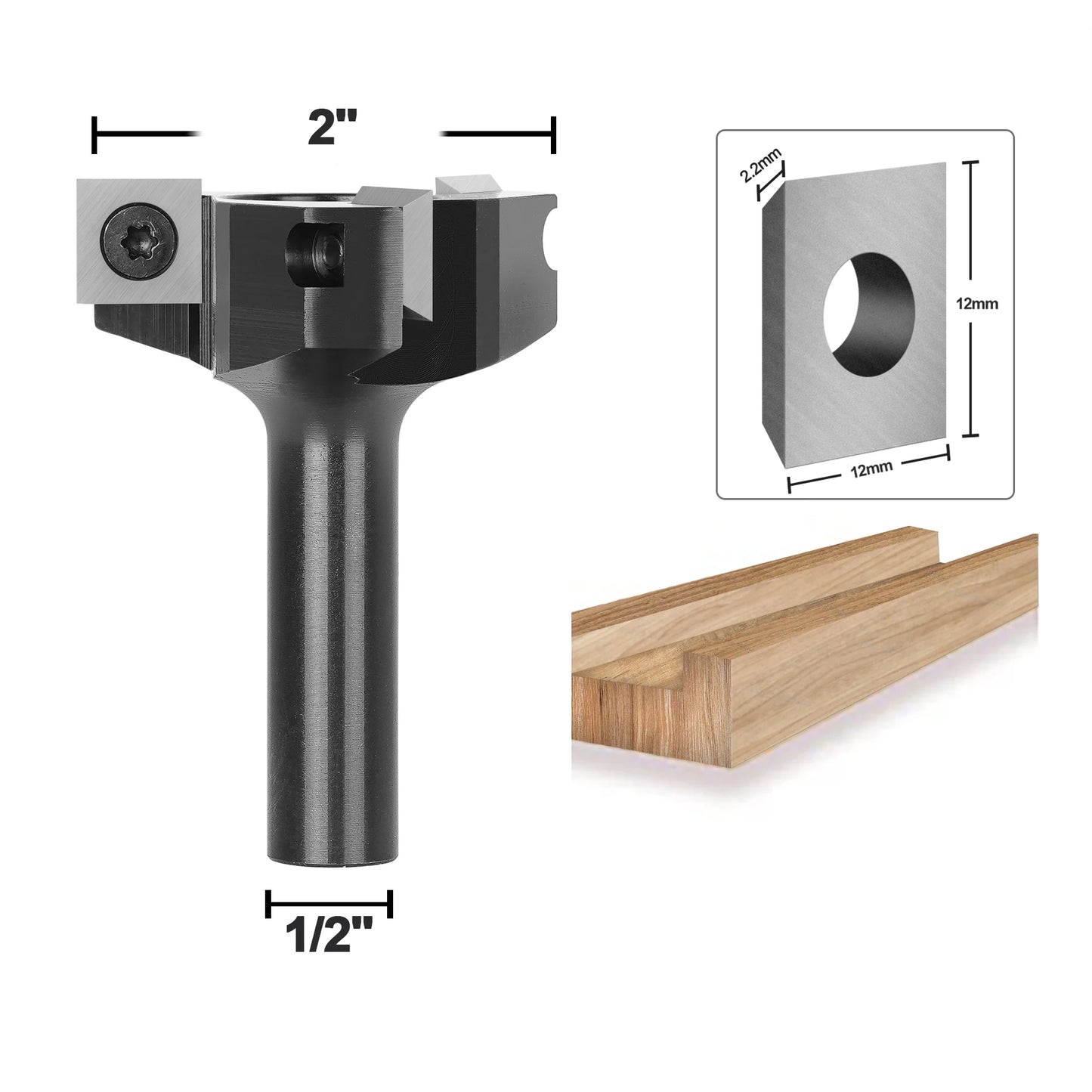 1pc 2 Inch  Router Bit, 1/2 Inch Shank