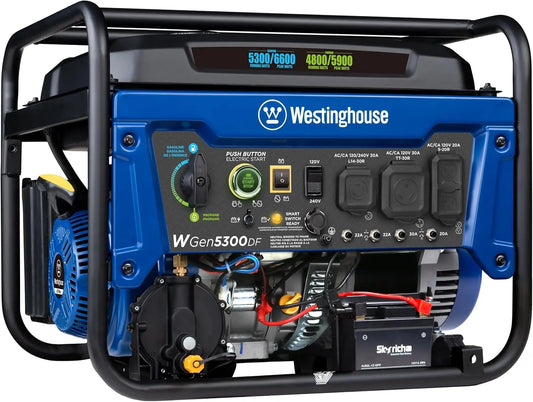 Dual Fuel Home Backup Generator, 6600 Watts