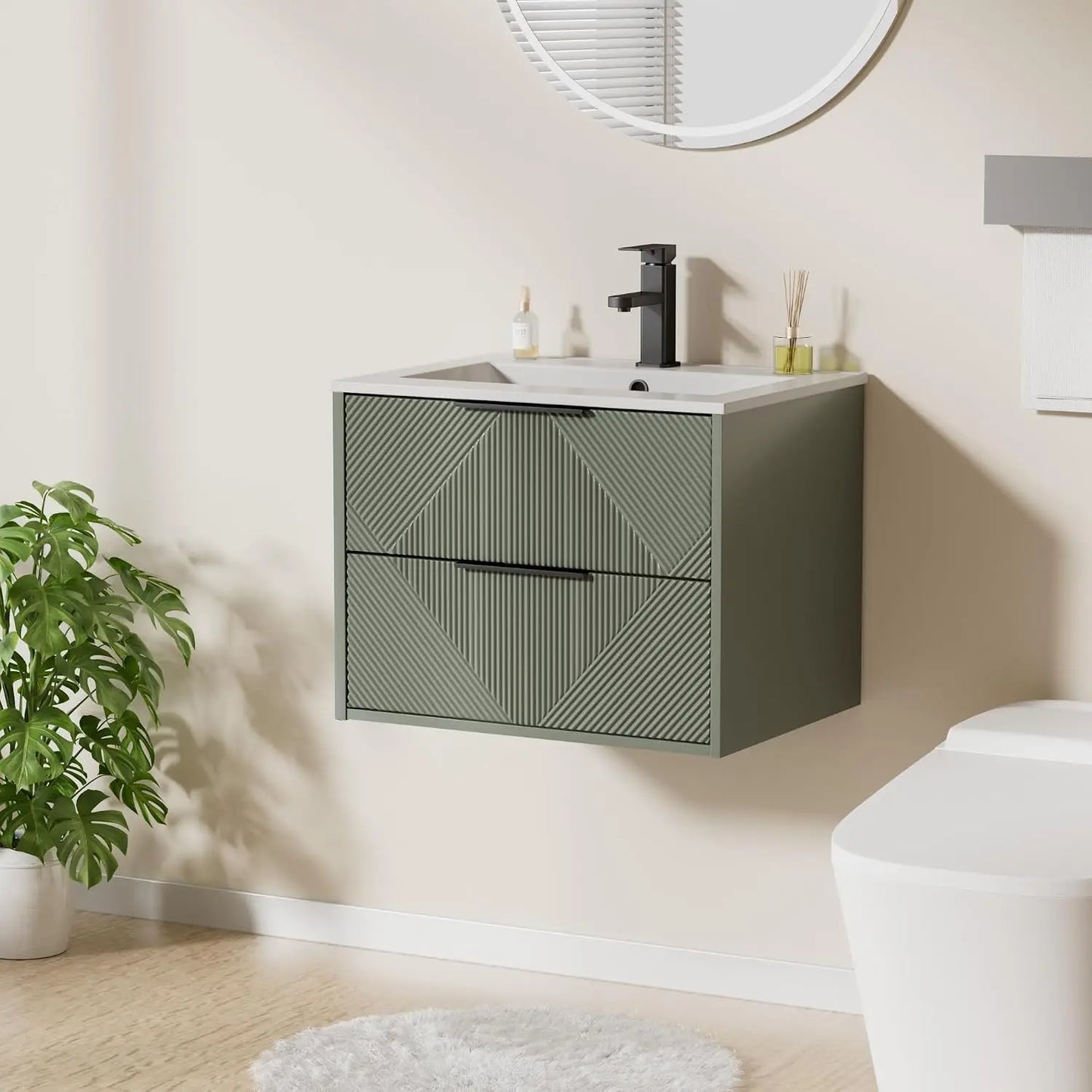 24" Floating Bathroom Vanity with Sink