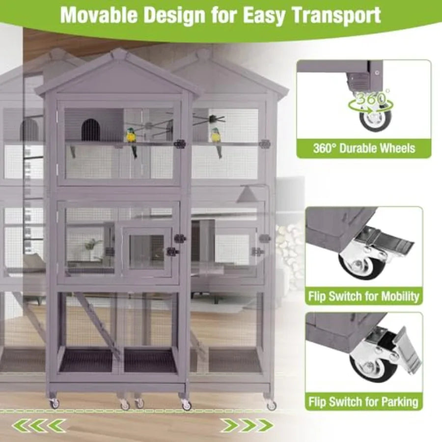 Large Aviary on Wheels