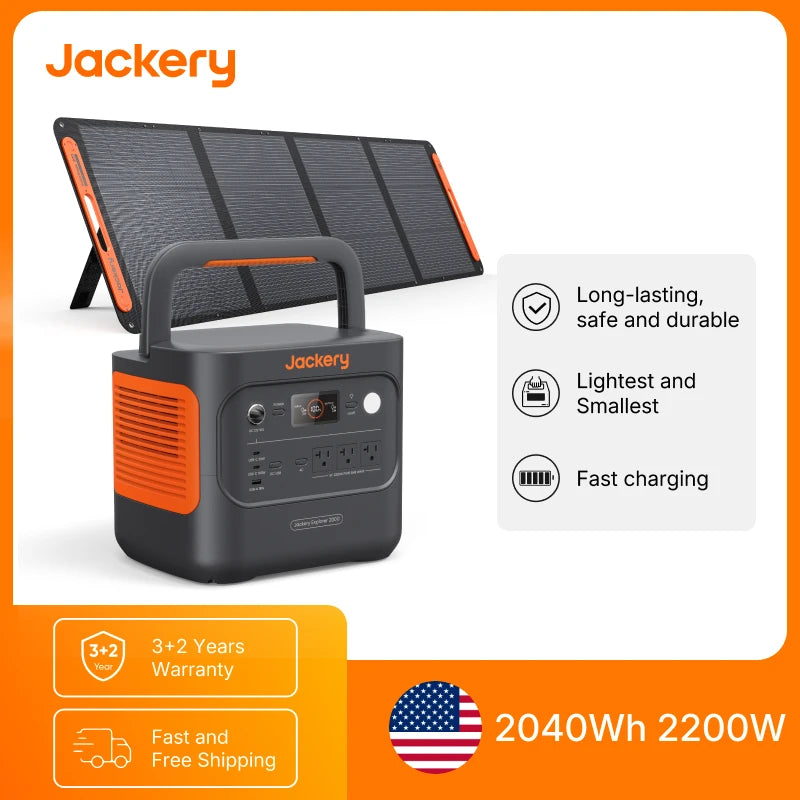 Portable Power Station with 200W Solar Panel