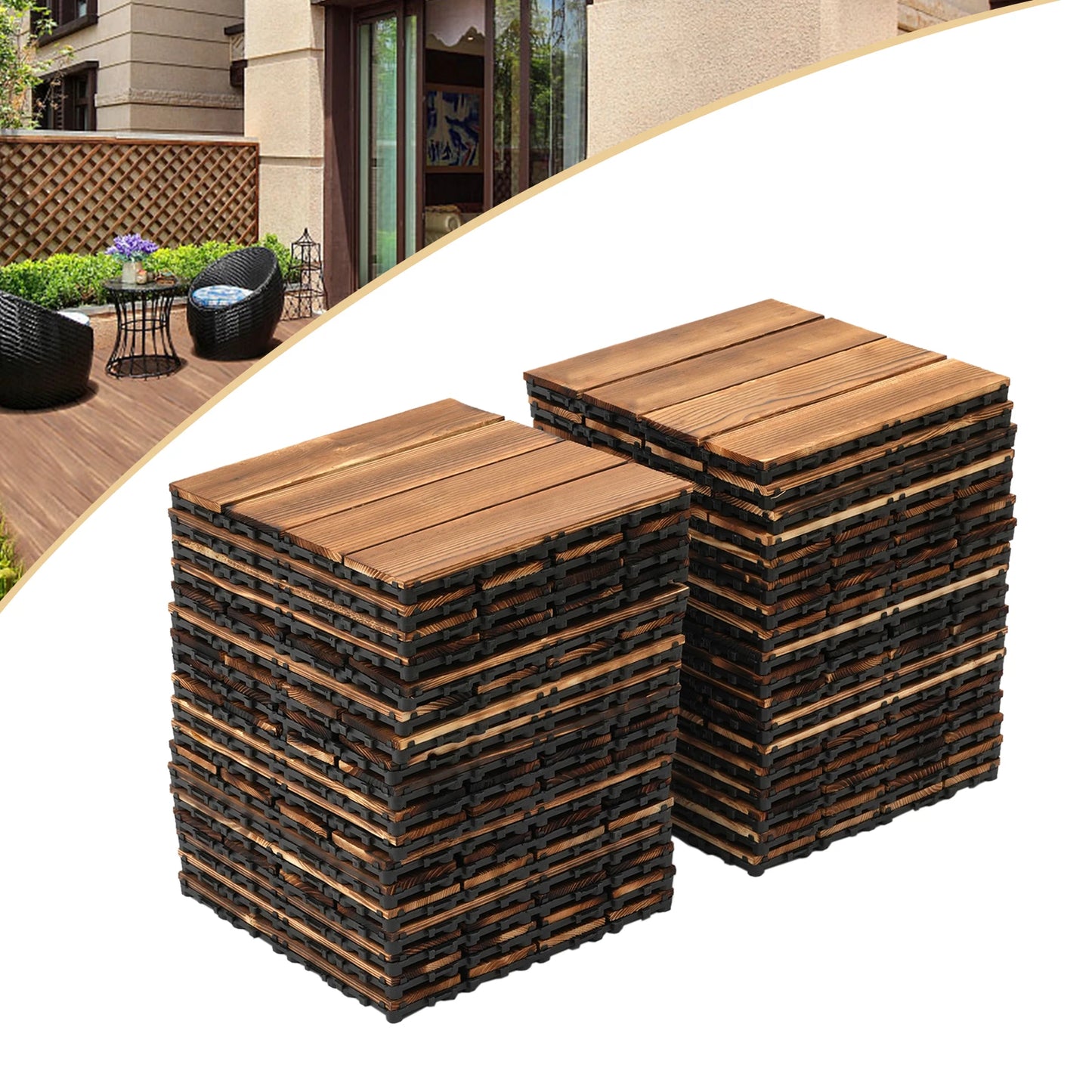 Wooden Balcony Patio Tiles