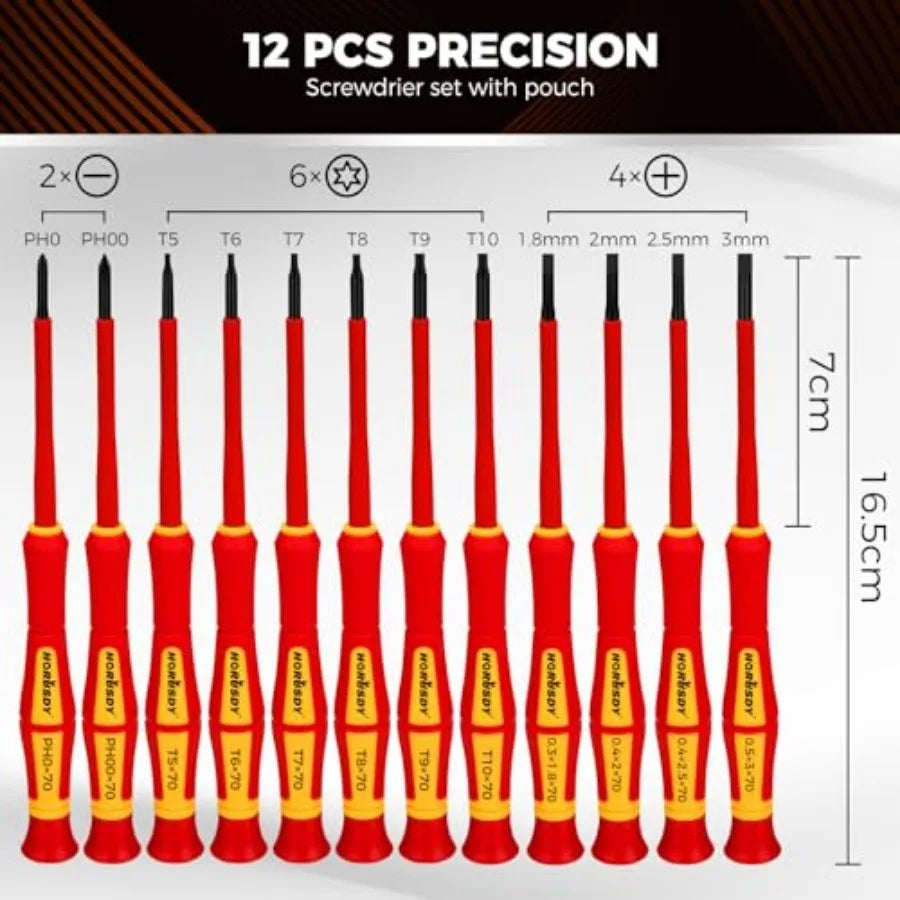 1000V Insulated Electrician Screwdrivers with Magnetic Tips