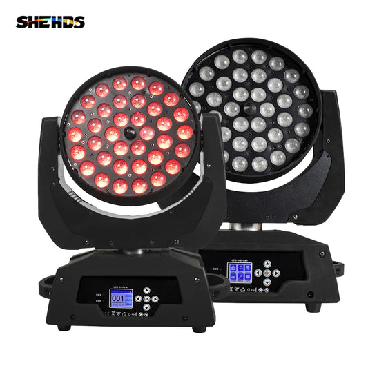 2PCS 36x18W LED Wash Zoom Moving Head Light for Party /Concert