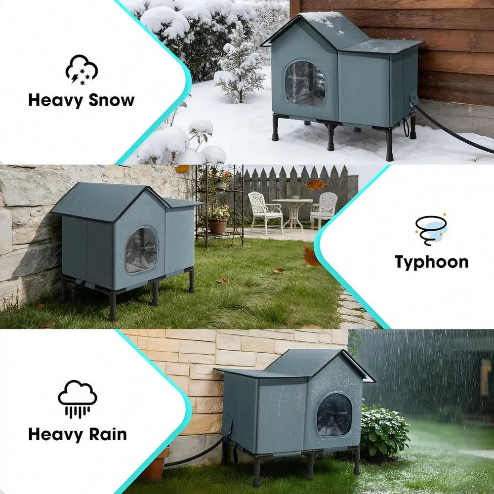 Weatherproof Heated Cat House