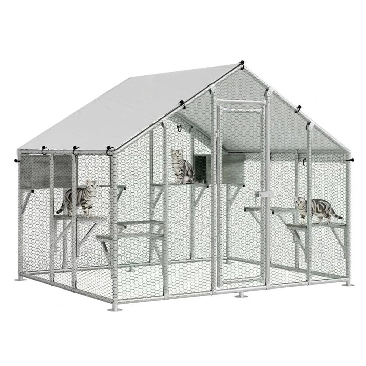 Extra Large Walk in Catio Enclosure with Roof
