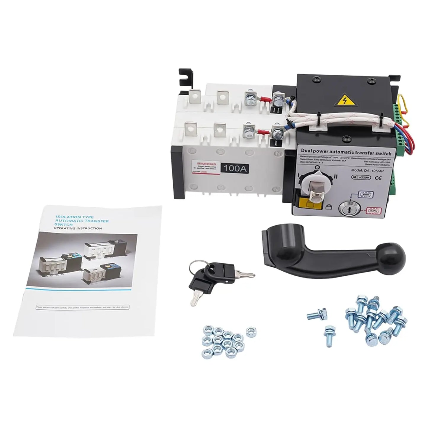 110/230V Dual Power Automatic Transfer Switch 100Amp