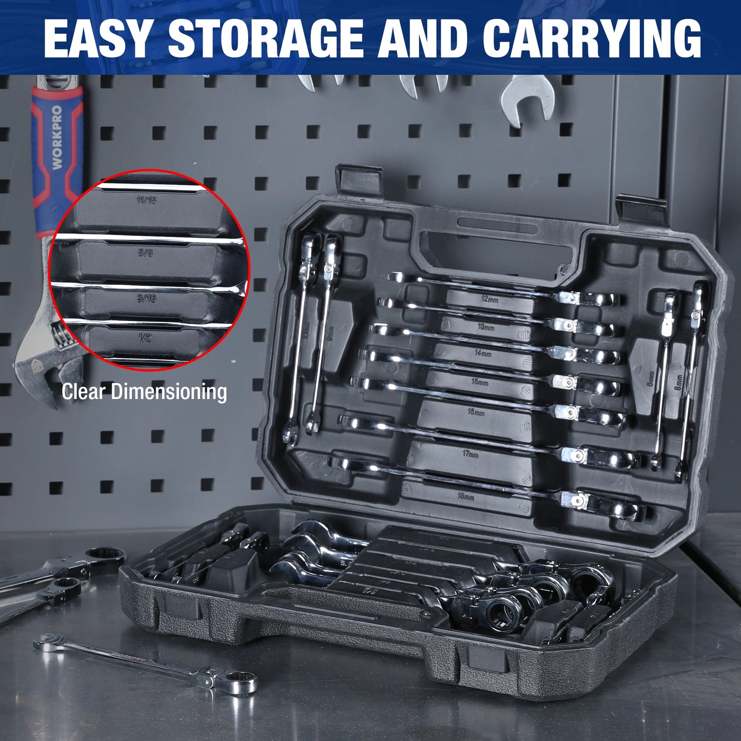 22pcs Ratcheting Wrench Set