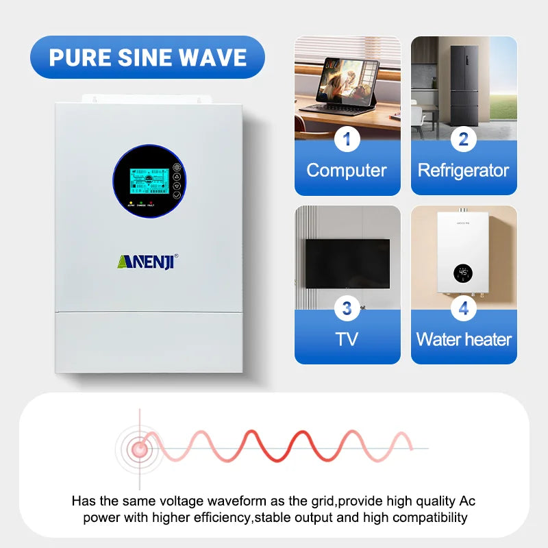 Split-phase 120V/240V 12KW Hybrid Solar Inverter