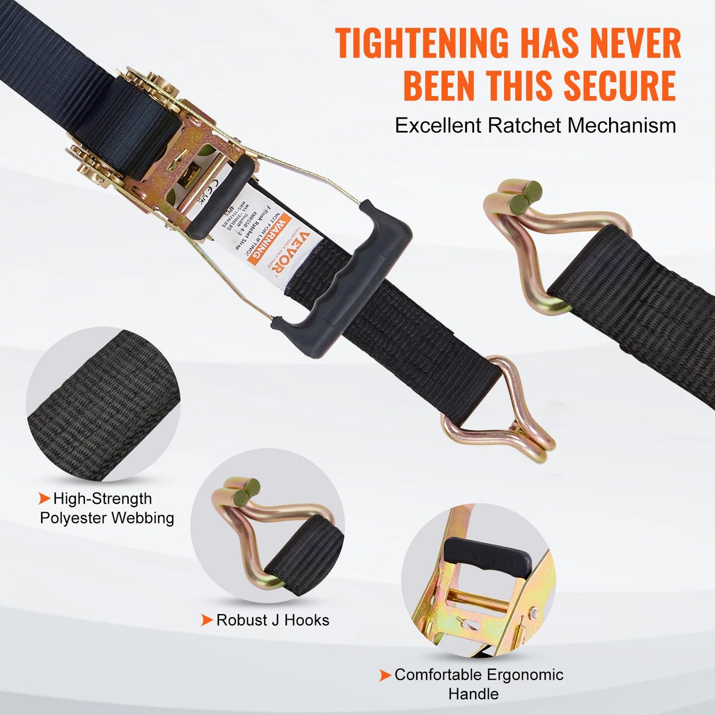 4pcs  Ratchet Strap Tie Down