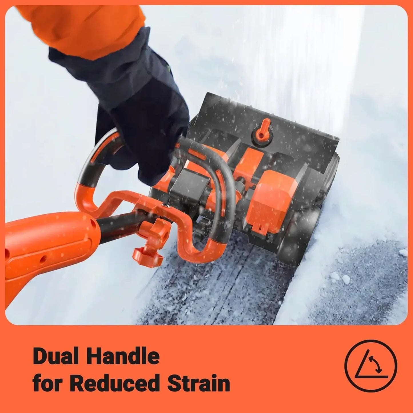 Cordless Snow Shovel with Wheels, 48V