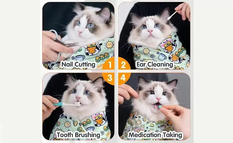 Cat Grooming Wrap Anti Bite Anti Scratch