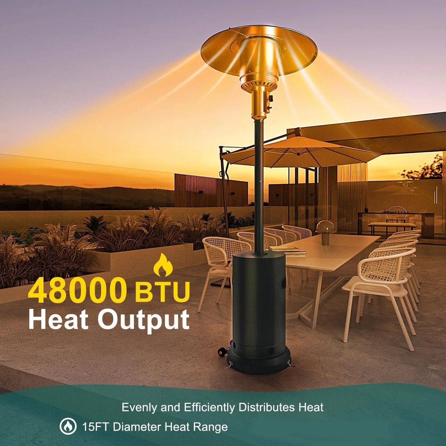 48000 BTU Propane Patio Heater