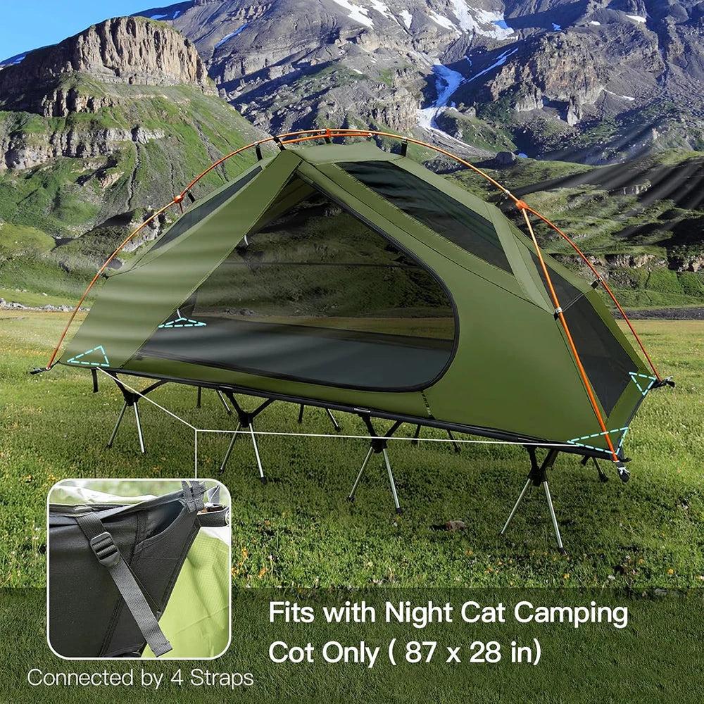 Elevated Camping Cot Tent for 1 Person
