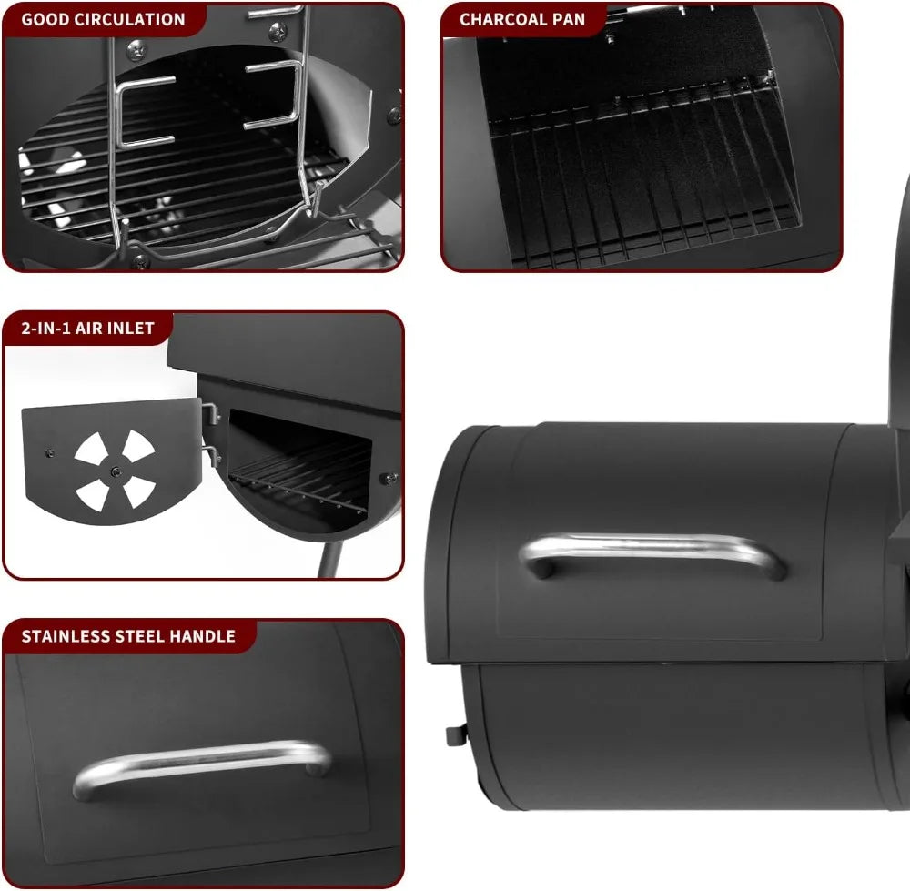 Charcoal Grill with Offset Smoker