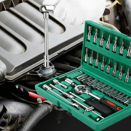 46pc Socket Set 1/4 inch Ratchet