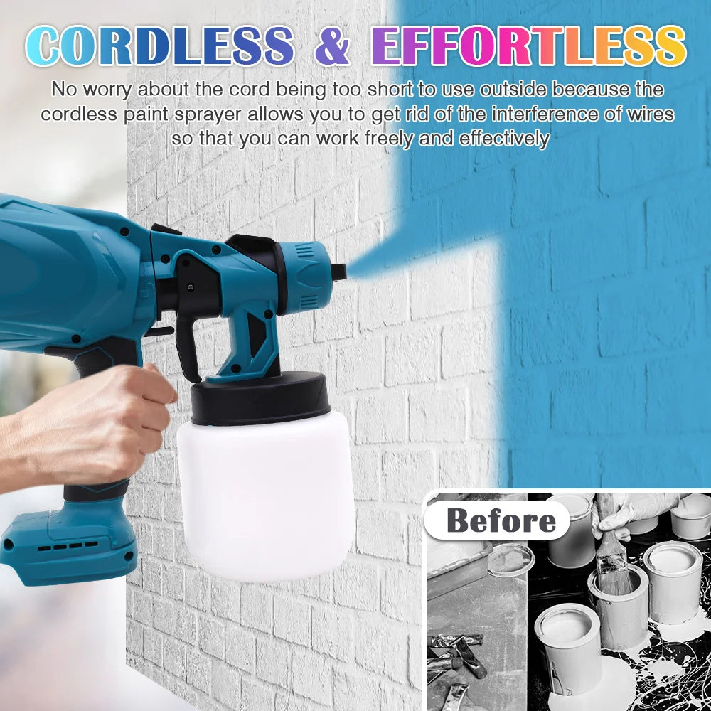 Cordless HVLP Paint Sprayer Gun
