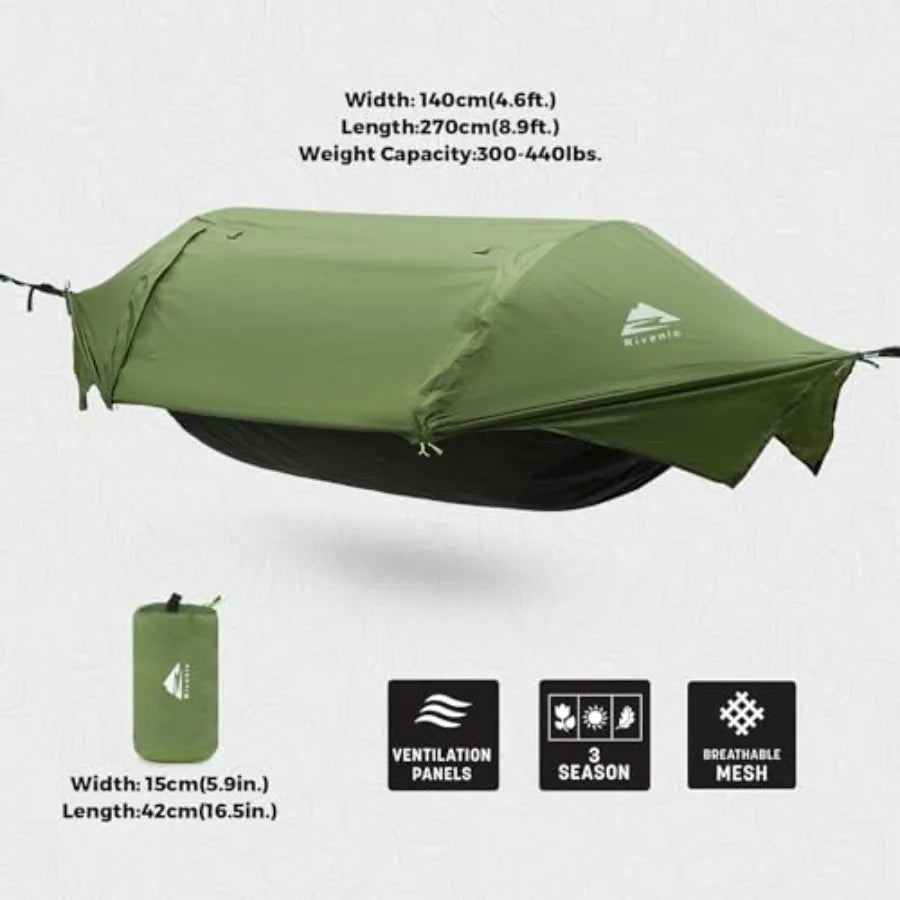 Camping Hammock Tent with Mosquito Net RainFly