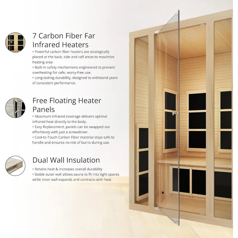 Indoor Infrared Sauna 2-Person