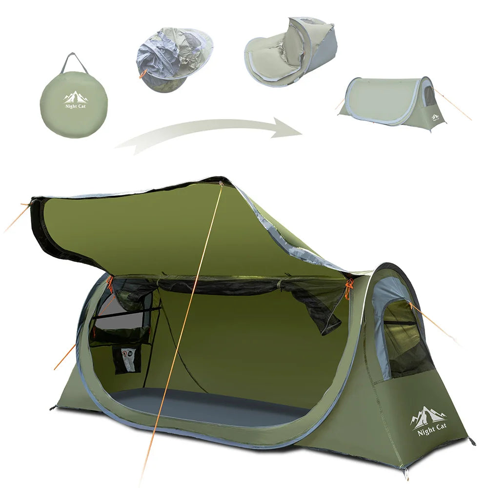 Pop-up Camping Tent for Camping Cot (Excluded)