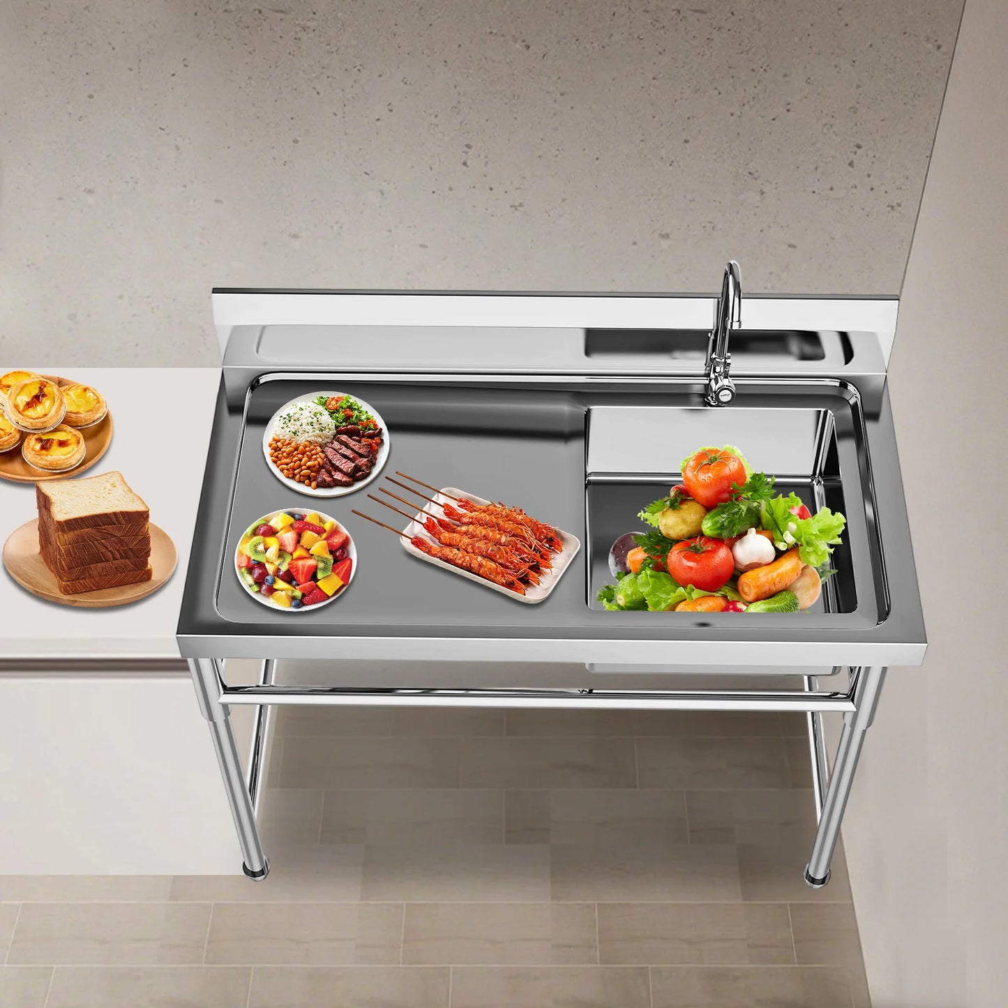 304 Stainless Steel Prep & Utility Sink