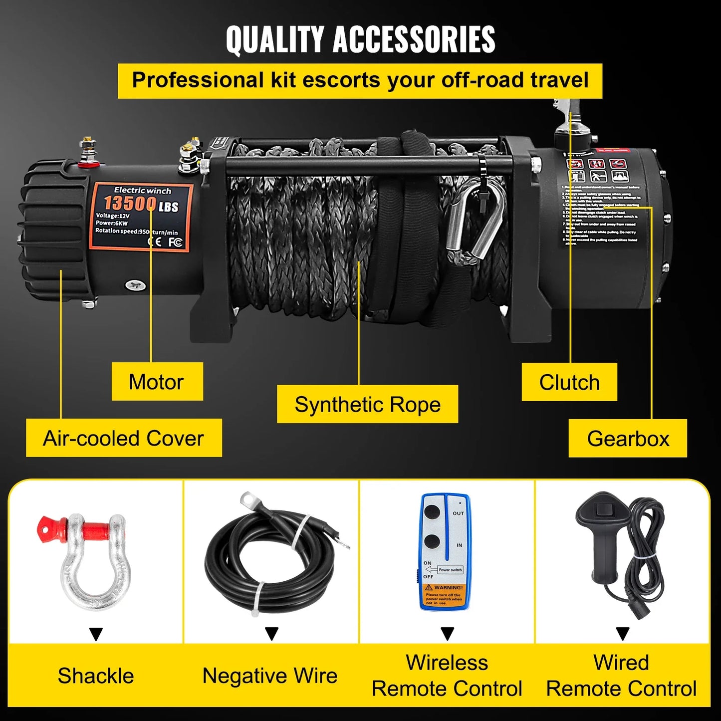 13500LBS Electric Winch 12v
