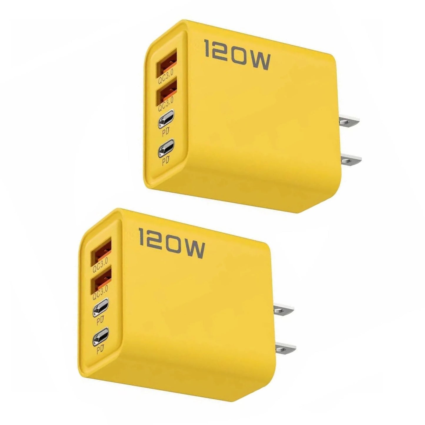 2Pack 120W 4 Port USB Type C  Charger