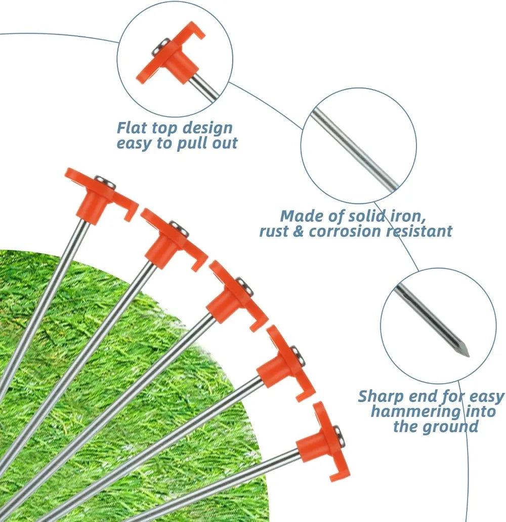 40PCS 10 Inch Heavy Duty Tent Stakes
