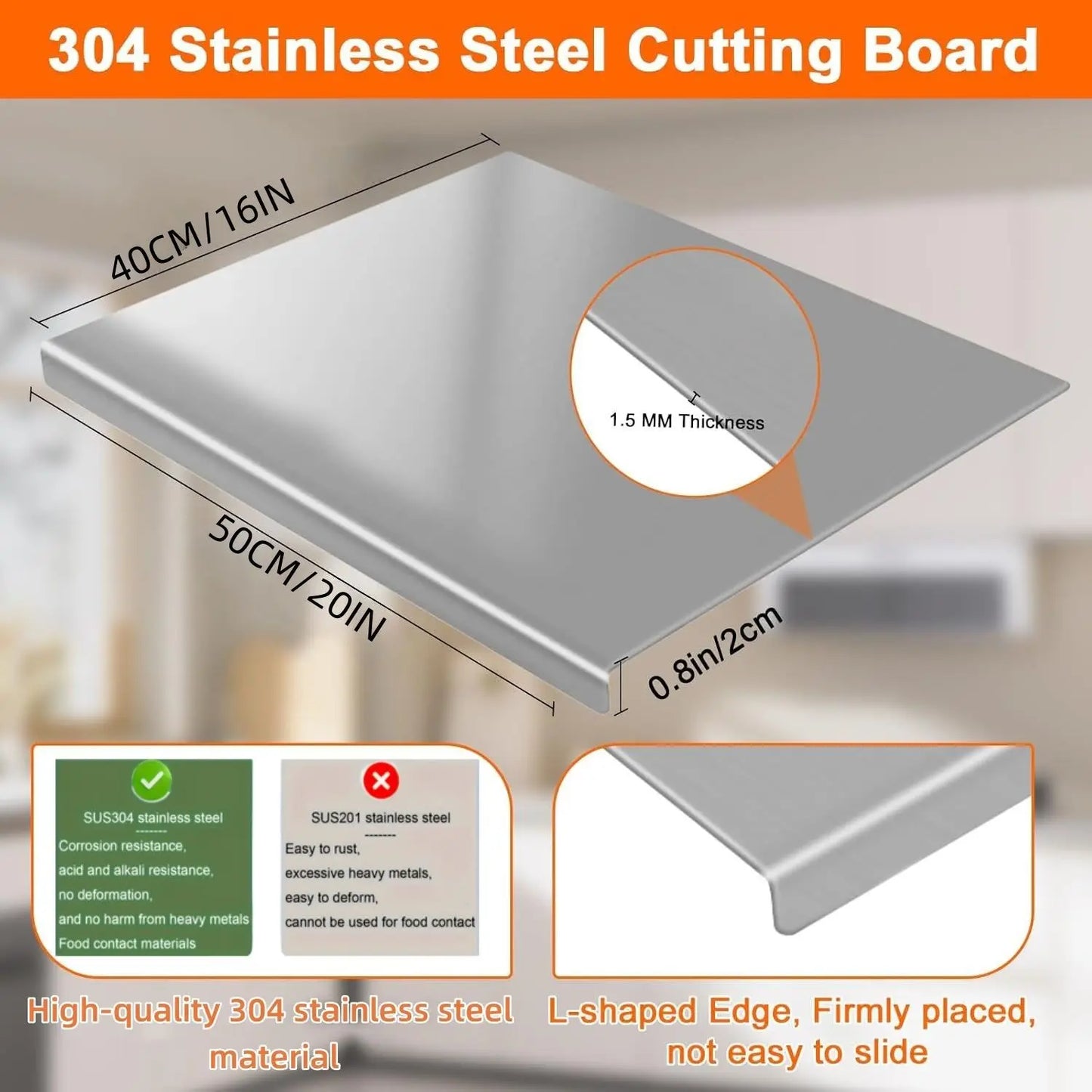 304 Stainless Steel Cutting Board