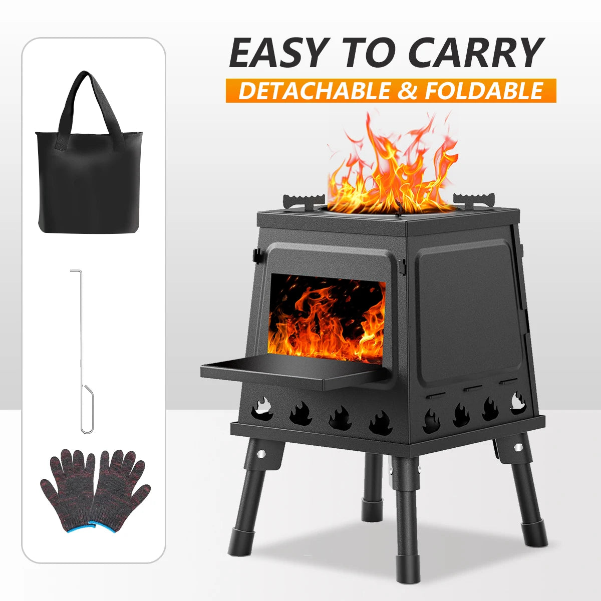 Wood Burning Camp Stove  Cast Iron