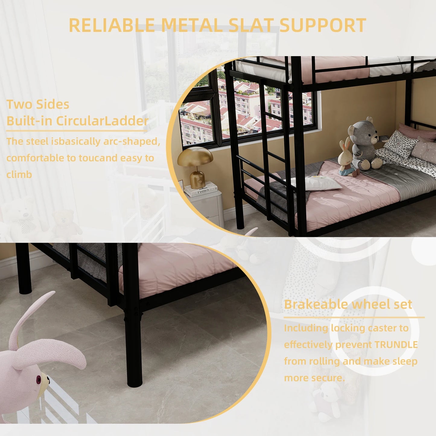 Twin Over Twin Metal Bunk Bed