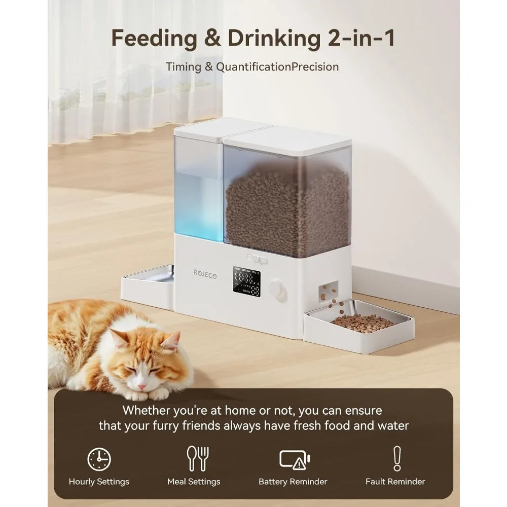 Automatic Pet Feeder & Water Dispenser Set
