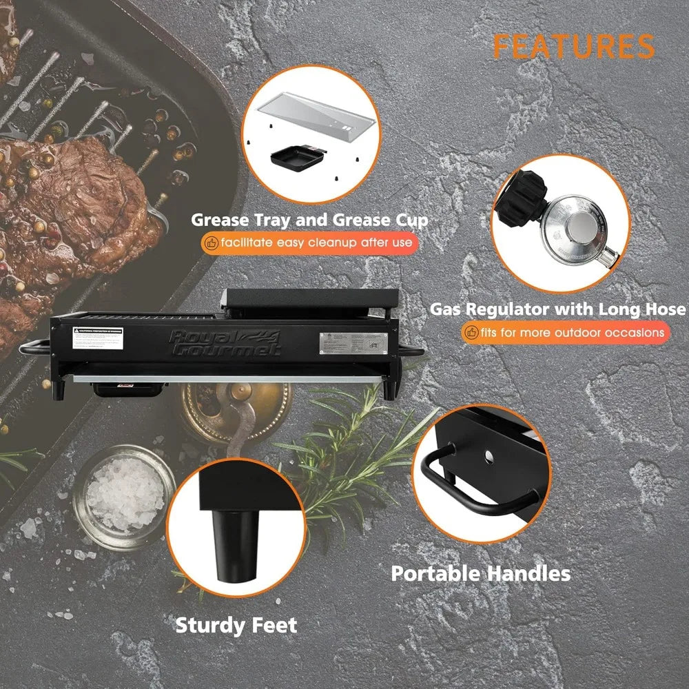 4-Burner Tailgater Grill and Griddle Combo