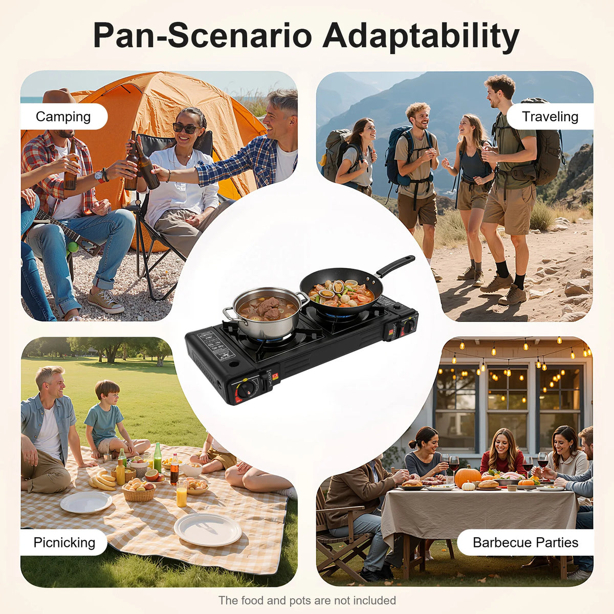 2 Burners Portable Camping Stove