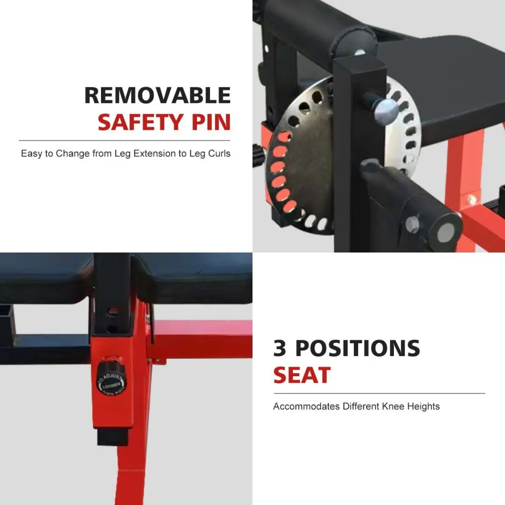 Adjustable Leg Extension and Curl Machine