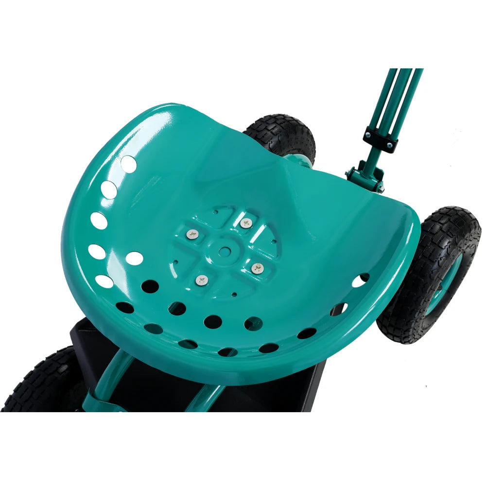 Rolling Garden Scooter with Tool Tray