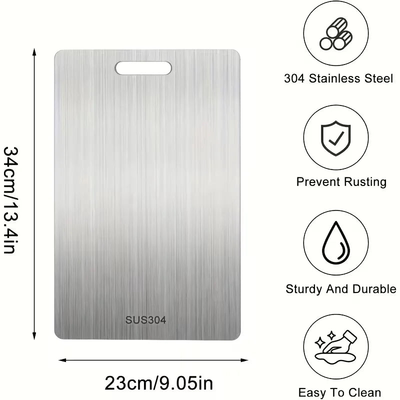 Stainless Steel Double Sided Chopping Cutting Board