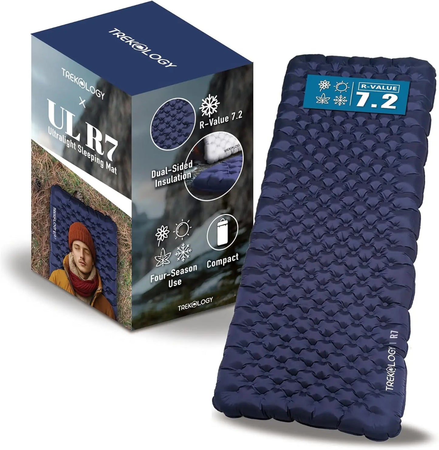 Camping Sleeping Pad 4" Thick Inflatable Mat