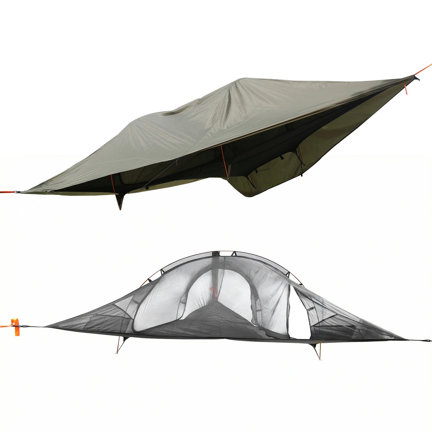 2-Person Tree Tent Hammock with Mosquito Net & RainFly