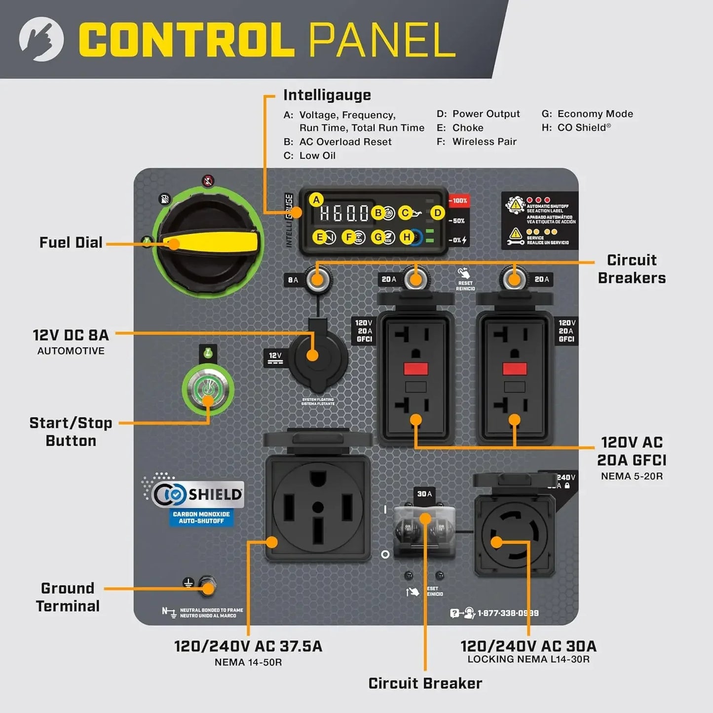 11,000-Watt Wireless Remote Start  Generator