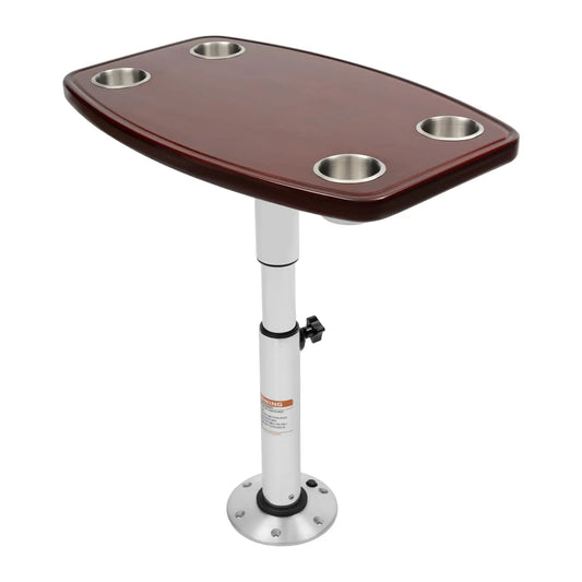 RV Boat Pedestal Oak Table