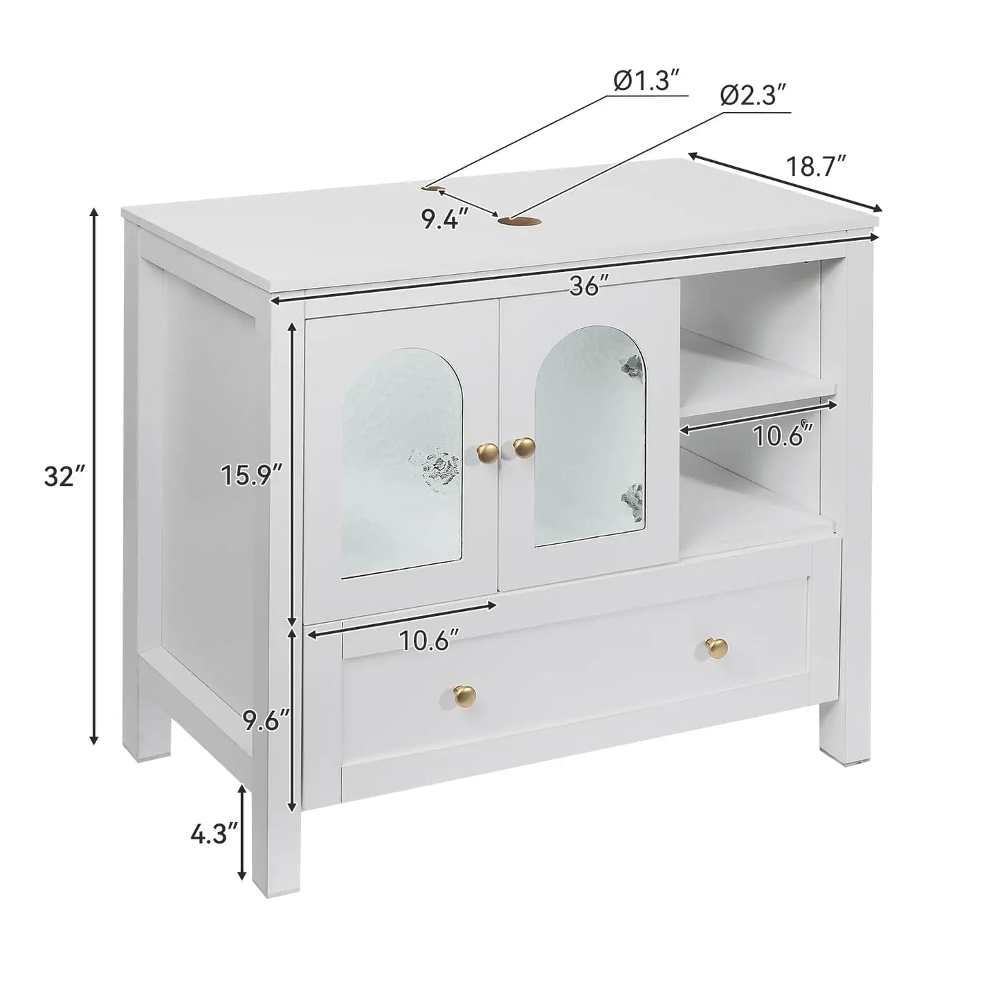 36"  Bathroom Vanity with Sink