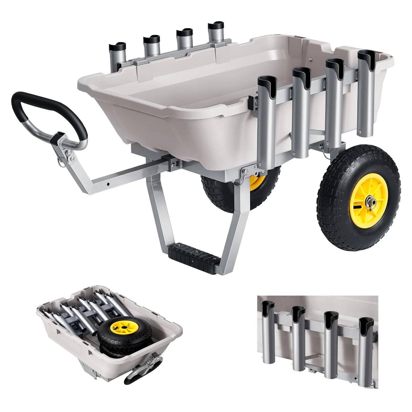Foldable Beach Fishing Cart