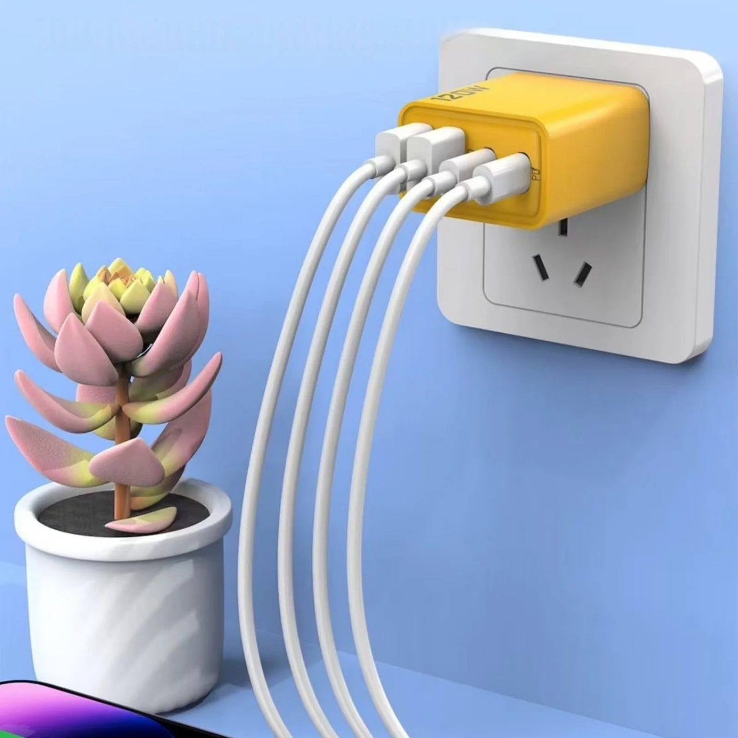 2Pack 120W 4 Port USB Type C  Charger