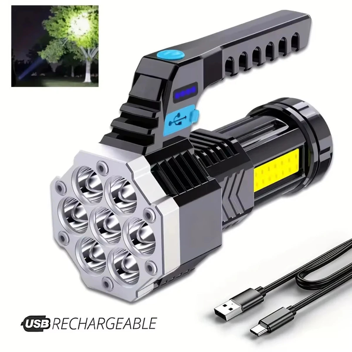 High-Power Flashlight With USB Charging